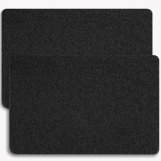 Non-Slip Bathtub Mat, 2 Pack Anti Slip Shower Mat, Fast Drying Bathtub Mats, Foot Scrubber Mat, Anti Slip Mat for Tub, Floor, Bathroom, Kitchen, Home, Hotel (Black 24"×16"+24"×16")