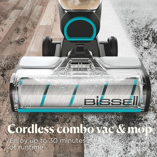 Bissell CrossWave Cordless Max Vacuum Mop All in One Wet and Dry Vac Combo Hard Floor Cleaner and Area Rugs, Cordless Mop, Pack-in Formulas Included, 2554A