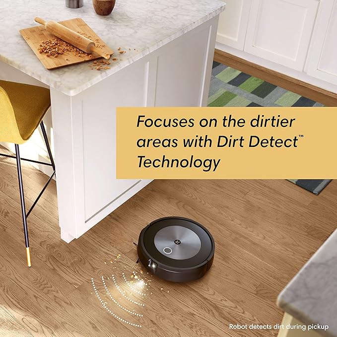 iRobot Roomba j6+ Self-Emptying Robot Vacuum – Identifies and Avoids Pet Waste & Cords, Empties Itself for Up to 60 Days, Smart Mapping, Compatible with Alexa, Ideal for Pet Hair