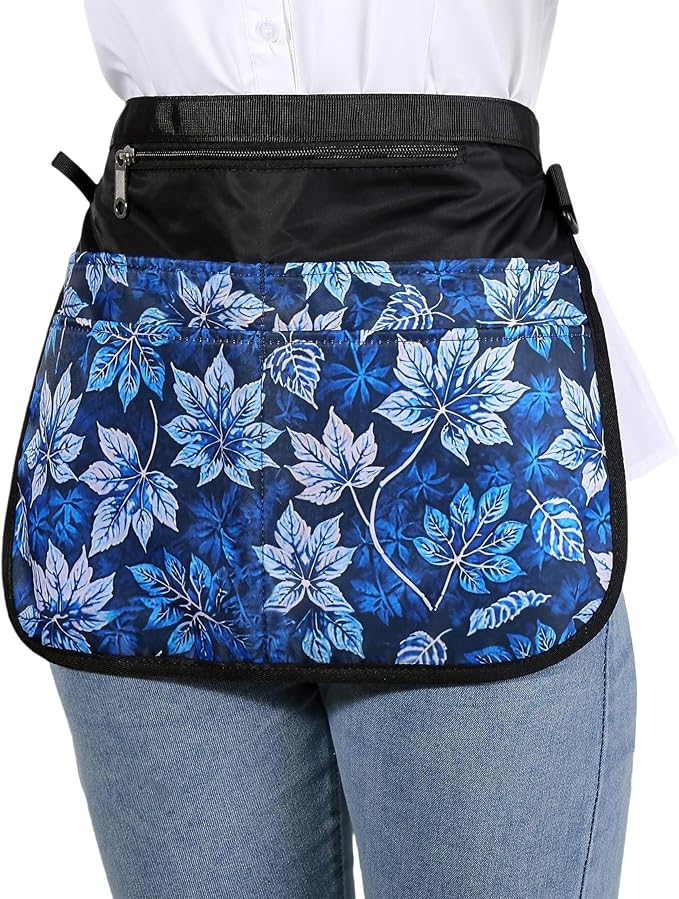 Small Size Cleaning Caddy Apron for Women with 5 Pockets, Professional Waterproof Cleaning Supplies for Housekeepers