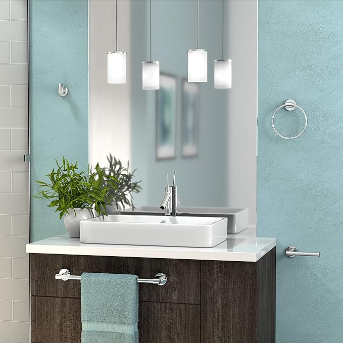 Gatco 4663 Reveal Euro Toilet Paper Holder, Chrome | Wall Mounted 7.13" W Euro Style Toilet Tissue Holder for Bathroom