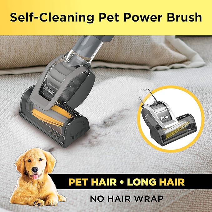 Shark | Corded Stick Vacuum Cleaner | Vertex Ultralight | Removable Handheld Vacuum | Pet Hair Vacuum for Carpet and Hard Floor | Powerful Suction | No Hair Wrap | 3 Attachments Included | HZ2002