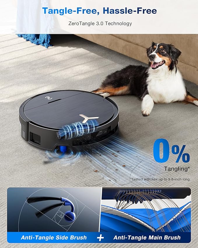 ECOVACS DEEBOT X9 PRO Omni Robot Vacuum and Mop, 16,600Pa Blast Suction, OZMO Roller Instant Self-Washing Mop, ZeroTangle 3.0, Triple Lift System, AI Navigation, Hands-Free Omni Station