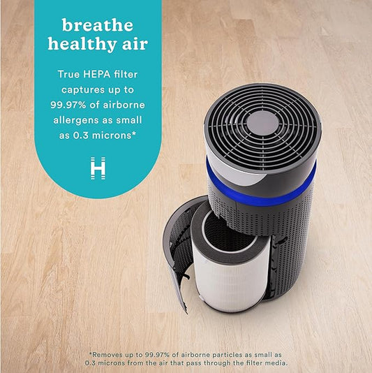 HoMedics TotalClean 3-in-1 True HEPA Filter Replacement for Air Purifier HoMedics AP-T40, AP-T40WT, AP-T43-WT, AP-T45-BK and AP-T45-WT, True HEPA Filter Removes Up to 99.97% of Airborne Particles