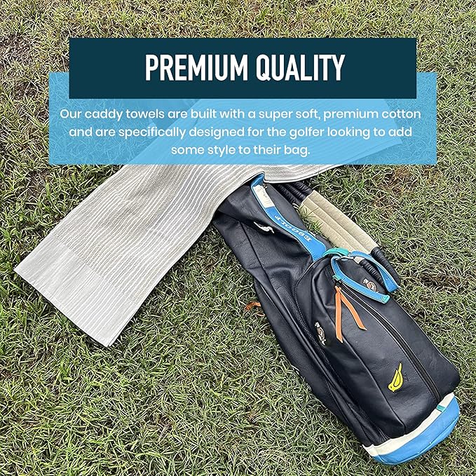 Caddy Golf Towel - Extra-Large 22” X 44” Caddie Towel Used by Tour Professionals, Premium Soft Cotton, Superior Absorption Caddy Towel | 5 Stylish Colors