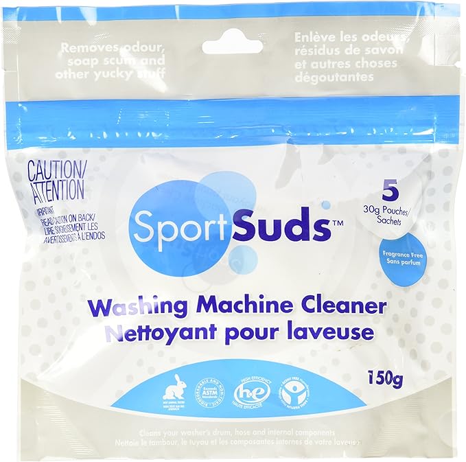 Sport Suds Washing Machine Cleaner, 5 Pouch
