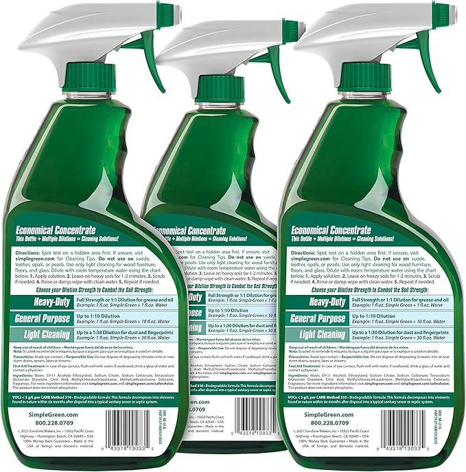 Simple Green AllPurpose Cleaner, 32 Fl Oz (Pack of 3), Original