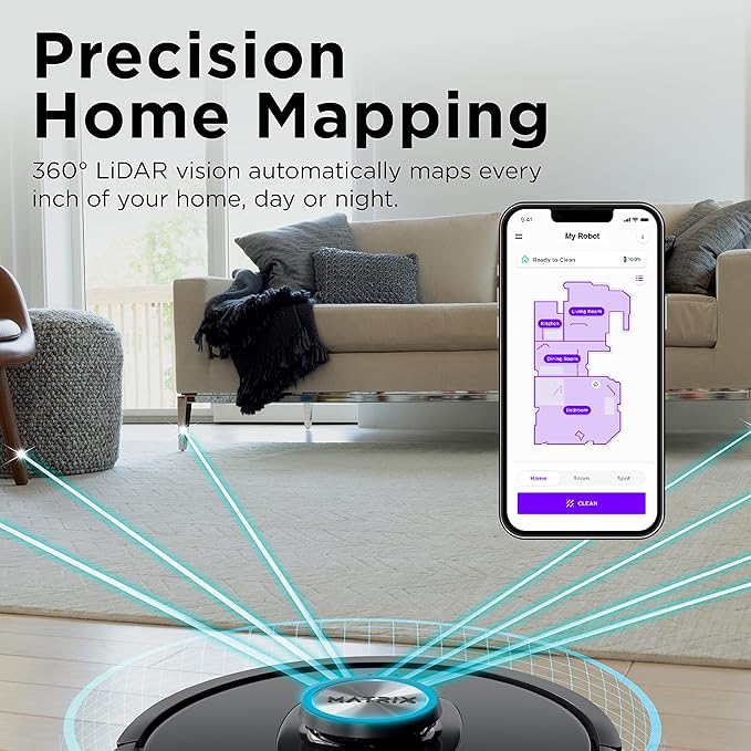 Shark R-RV2310AE Matrix Self Empty Robot Vacuum for Carpets & Hardfloors with 45-Day Capacity Self-Cleaning Bagless Base - Certified Refurbished