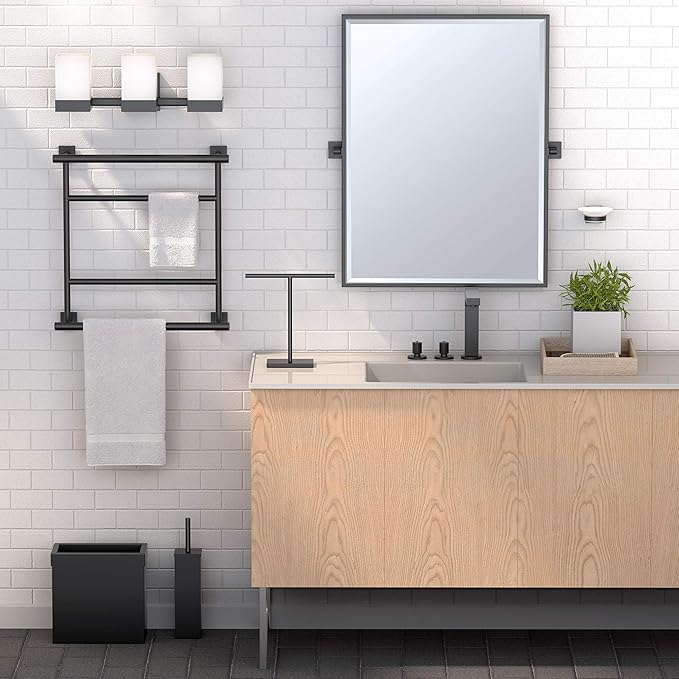 Gatco 1942MX Elevate Soap Dish Holder Matte Black | Wall Mounted 4.31" W X 2.10" H X 5.25" D Porcelain Round White Soap Dish with Matte Black Base for Bathroom