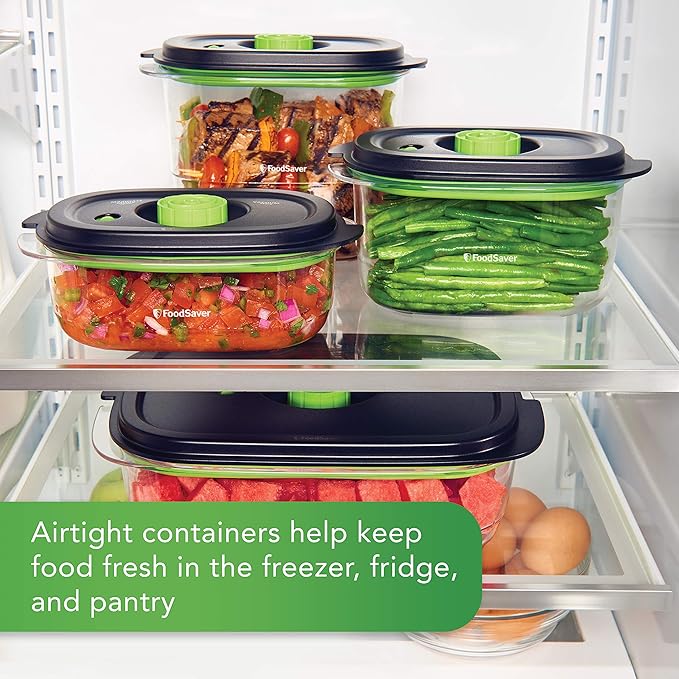 FoodSaver Preserve & Marinate Vacuum Containers, 10 Cup, BPA-Free, Dishwasher Safe, Clear