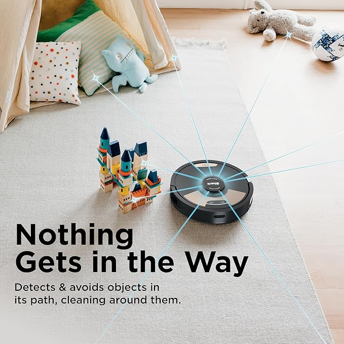 Shark Matrix Plus 2in1 Robot Vacuum & Mop with Sonic Mopping, Matrix Clean, Home Mapping, HEPA Bagless Self Empty Base, CleanEdge, for Pet Hair, WiFi, Compatible with Alexa, Black/Gold (AV2613WA)