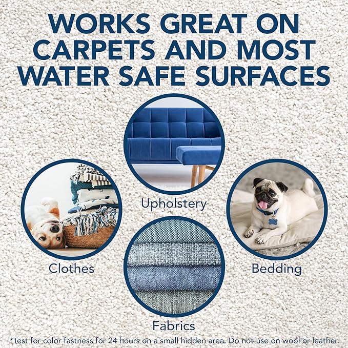 Simple Solution Stain & Odor Eliminator for Pets, Carpet Deodorizer, Enzyme Pet Odor Eliminator for Home, Stain Remover for Cat & Dog Pee, Urine Destroyer, Carpet Cleaner Spray, Gallon