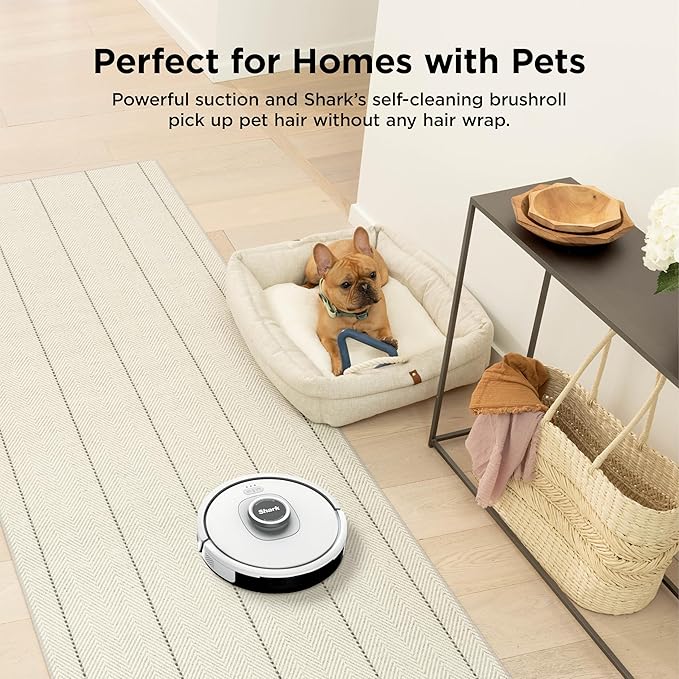 Shark AI Ultra Voice Control Robot Vacuum with Matrix Clean Navigation, Home Mapping, 60-Day Capacity, XL Self-Empty Base for Homes with Pets, Carpet & Hard Floors, Cool Grey