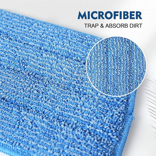 3 Pack Microfiber Mop Pads, Mop Replacement Pads Refills Floor Spray Mop Pads Wet Moping Pads Refill Reusable Pads Suitable for All Spray Mops Cleaning