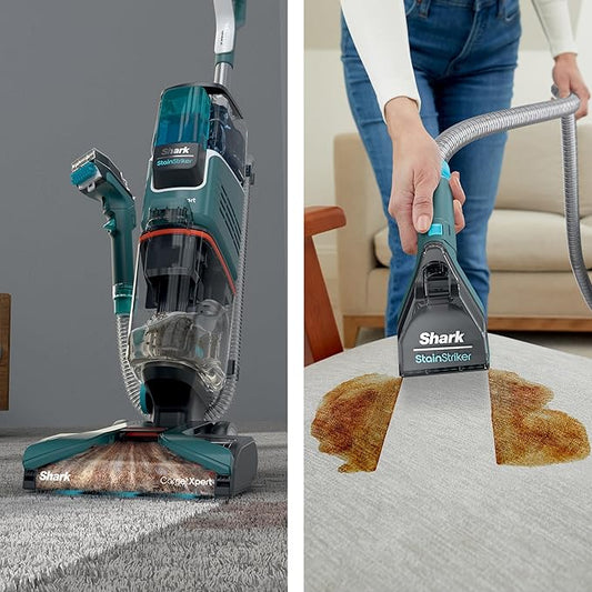 Shark R-EX205 CarpetXpert Carpet, Area Rug & Upholstery Cleaner with StainStriker, Built-in Spot & Stain Cleaner, Teal - Certified , EX200 Series (Renewed)