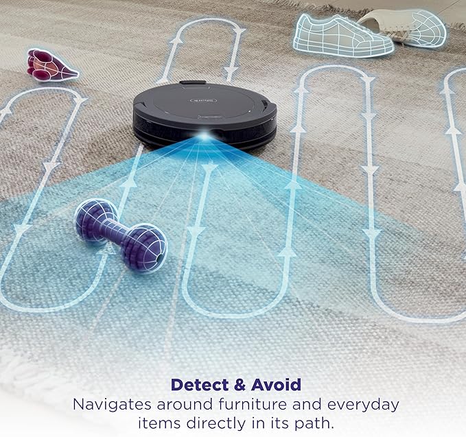 Shark Navigator Robot Vacuum with SmartPath Navigation and Self-Cleaning Brushroll, Powerful Suction, Pet Hair Pickup, Anti-Hair Wrap, for Carpets & Hard Floors, Steel Grey, RV2110