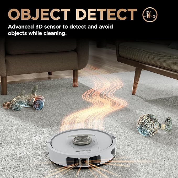Shark Robot Vacuum and Mop, Self-Empty, Self-Refill & Self-Clean, Robot Vacuum and Mop with Bagless, 60-Day-Capacity HEPA Self-Empty Base, 30-Day-Capacity Refill Tank, White