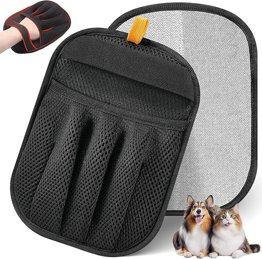 Pet Hair Removal Glove for Cats & Dogs, Upgraded Five-Finger Electrostatic Pet Hair Gloves, Reusable Brush Pet Hair Remover Tool for Laundry, Couch, Carpet, Car Seat