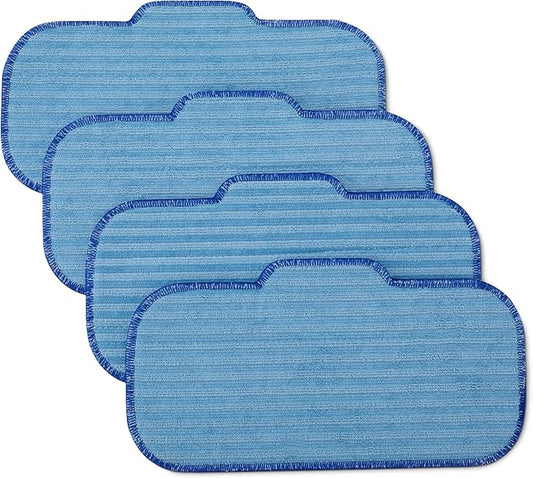 Amazon Basics Steam Mop Replacement Pads, Washable for All Hard Floors, 4-pack