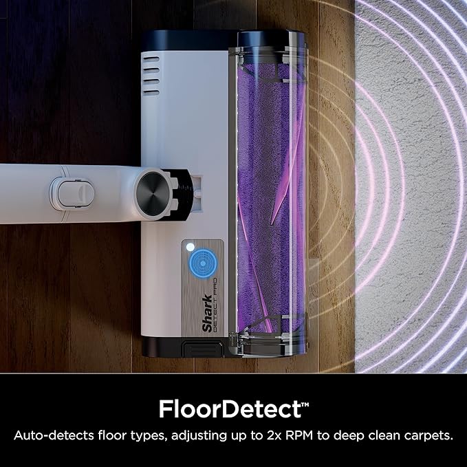Shark IW3511 Detect Pro Auto-Empty System, Cordless Vacuum with HEPA, QuadClean Multi-Surface Brushroll, 60-Minute Runtime, Includes 8" Crevice Tool & Pet Multi-Tool, White/Beats Brass (Renewed)
