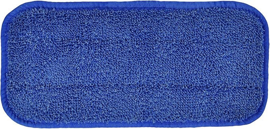 CleanAide All-Purpose Microfiber Twist Yarn Mop Pads for Dust, Dirt & Pet Hair, Hook & Loop Backing, Machine Washable & Reusable, Home & Commercial Cleaning, 10-Inch, 6-Pack, Blue