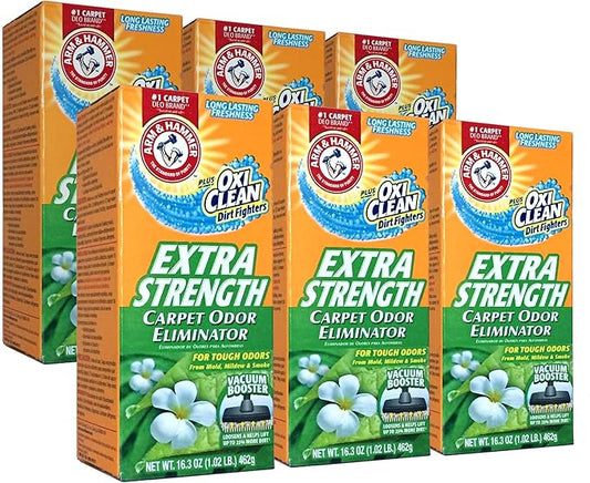 Arm & Hammer 4SGM New 361970Extra Strengh 16.3Z Carpet Odor Eliminator (6-Pack) Laundry Detergent Cheap Wholesale Discount Bulk Cleaning Firesale