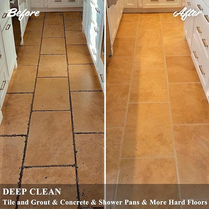 15" Floor Buffer Machine, Commercial Floor Scrubber Machine with Brushes and Pads, Heavy Duty Floor Cleaner and Polisher- Deep Clean and Polish Your Floors with Ease
