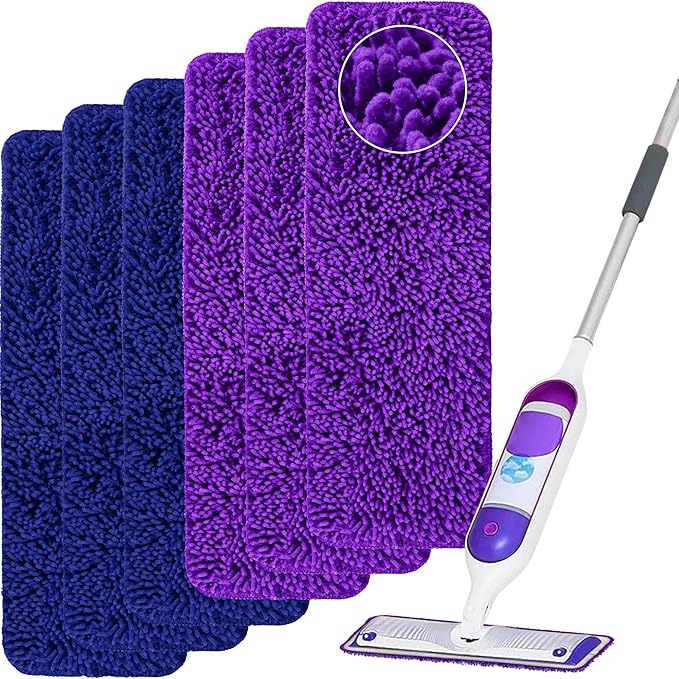 Aifacay Reusable Mop Pads Compatible with Swiffer PowerMop,Power Mop Pad Refill Pads Washable 15.3 * 5.1 Inch, Microfiber Replacement Pad for Multi-Surface Floor Cleaning 6 Pack