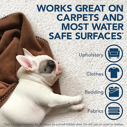 Simple Solution Extreme Pet Stain and Odor Eliminator Spray for Dogs and Cats, Dog Urine Remover, Enzymatic Cleaner, Kitten & Puppy Essentials Pee & Poop Stain Remover for Carpets & Floors, 1 Gallon