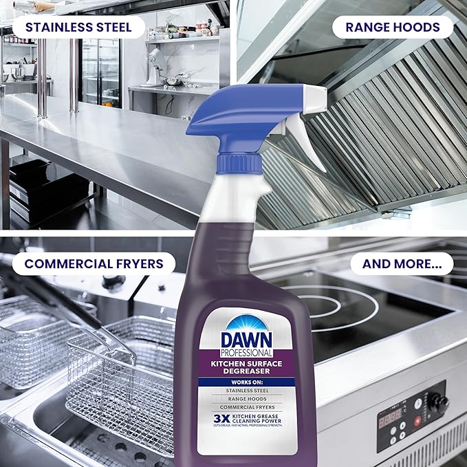 P&G Professional DAWN Kitchen Surface Degreaser - 32 Oz (Case of 6) - For Removing Tough Grease Found in Commercial Kitchens & Food Service (Packaging May Vary)