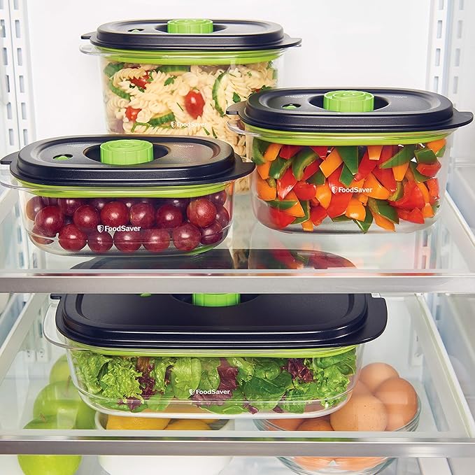 FoodSaver Preserve & Marinate Vacuum Containers, 10 Cup, BPA-Free, Dishwasher Safe, Clear
