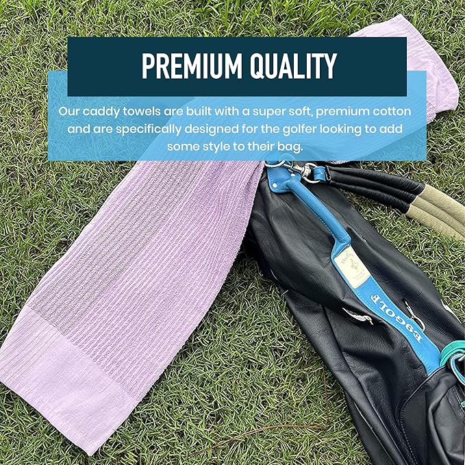 Caddy Golf Towel - Extra-Large 22” X 44” Caddie Towel Used by Tour Professionals, Premium Soft Cotton, Superior Absorption Caddy Towel | 5 Stylish Colors