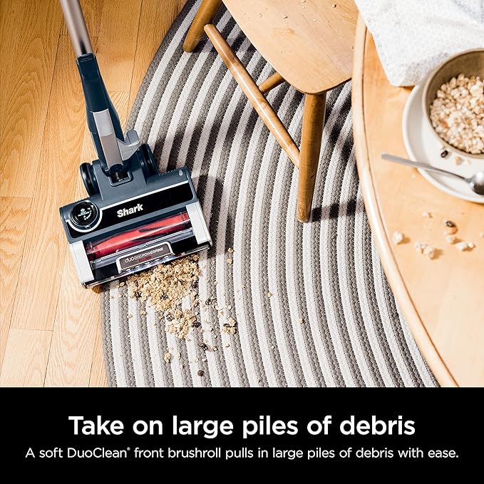 Shark HZ3002 Stratos Ultralight Corded Stick Vacuum with DuoClean PowerFins HairPro, Self-Cleaning Brushroll, & Odor Neutralizer Technology, Navy