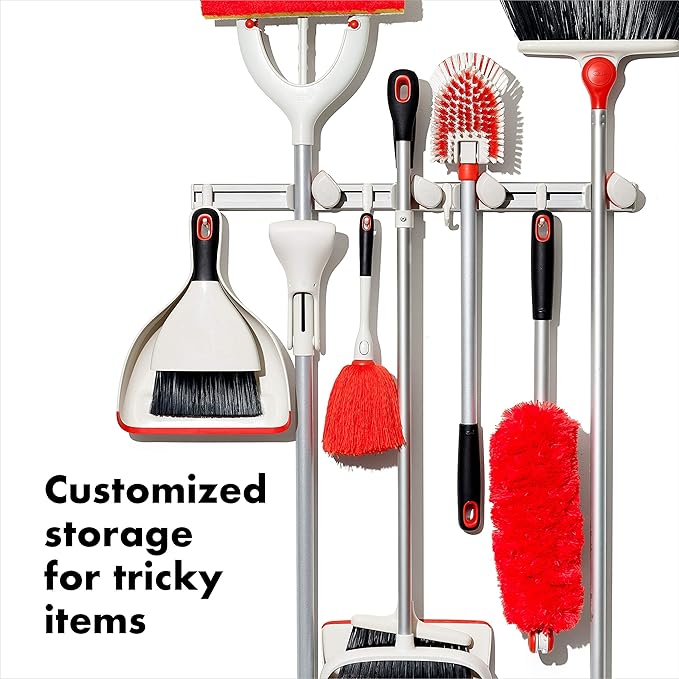 OXO Good Grips Wall-Mounted Mop and Broom Organizer (Pack of 12)