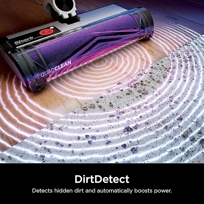 Shark R-IW1111 Detect Pro Cordless HEPA QuadClean Multi-Surface Stick Vacuum, Grey/Brass - Certified Refurbished