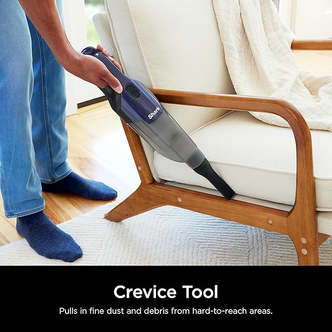Shark CH701 Cyclone PET Handheld Vacuum with PetExtract Hair, 8" Crevice Tool, HyperVelocity Suction, Navy Blue/Grey (Renewed)