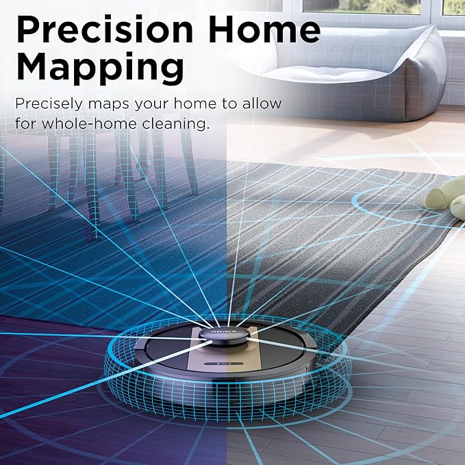 Shark RV2410WD IQ 2-in-1 Robot Vacuum and Mop with Row-by-Row Cleaning, Perfect for Pet Hair, Compatible with Alexa, Black/Bronze, Black/Gold, No Self-Empty Base