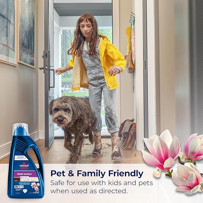 Bissell Multi-Surface Solution, for use in CrossWave and Other Leading Hard Surface and Area Rug Cleaners, 80oz, Dissolves Dirt, Grime, and Tough Sticky Messes