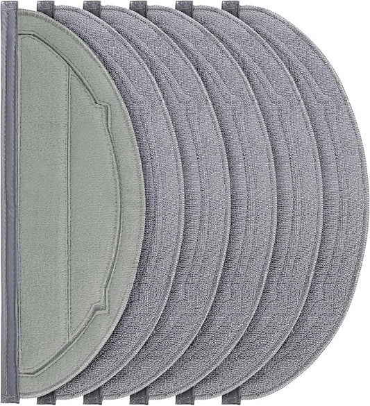 VIEWALL 6 Pack Reusable Microfiber Mop Cloth Compatible with Roborock Q10 S5 / Q10 S5+ / Q10 VF / Q10 VF+ / Q10V / Q10V+ Plus Robot Vacuum Cleaner,Reusable Mop Cloths Replacement Accessories