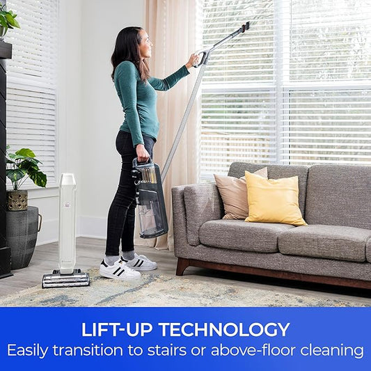 Kenmore CU7005 Litening 24V Cordless Upright Vacuum with Lift-Up & Hair Eliminator Nozzle, Brushless Motor, Up to 80 Mins of Runtime, HEPA Filter & LED Display for Carpets, Hard Floor & Pets, White