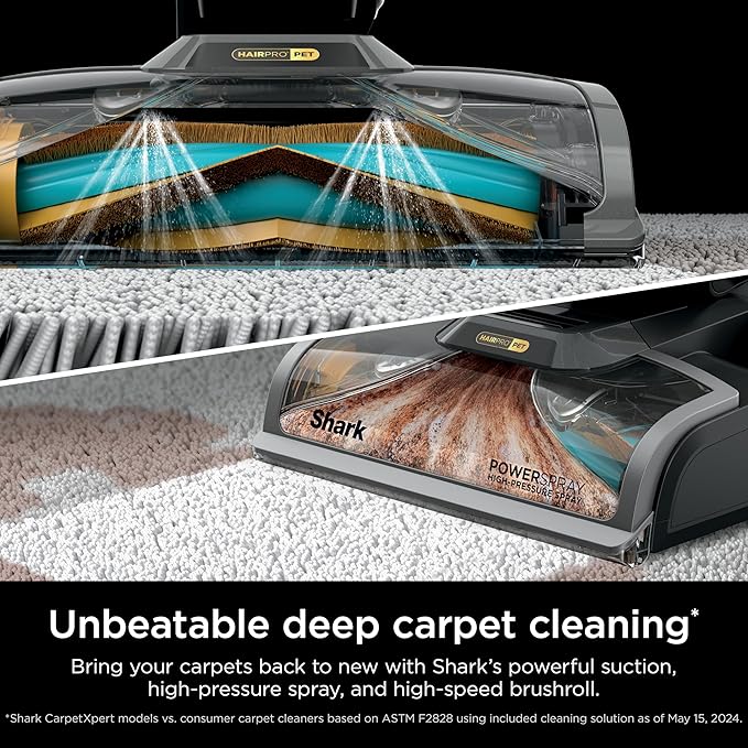 Shark Carpet Xpert Hair Pro with Stain Striker Upright Carpet, Area Rug & Upholstery Cleaner, Carpet Shampooer, 5 Tools, Navy, EX304
