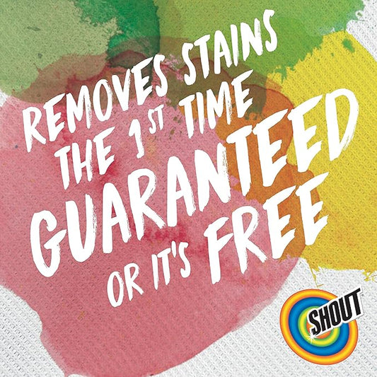 Shout Active Enzyme Laundry Stain Remover Spray, Triple-Acting Formula Clings, Penetrates, and Lifts 100+ Types of Everyday Stains - Prewash Spray 22oz (Pack of 2)