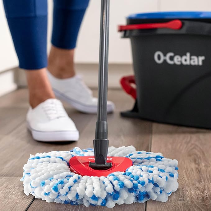 O-Cedar Genuine RinseClean Deep Clean Spin Mop Head Replacement | Machine Washable | Reusable | Microfiber Refill | 40% More Cleaning Power