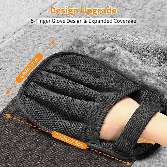 Pet Hair Removal Glove,Magic Brush Pet Hair,Five-Finger Electrostatic pet Hair Remover Glove,Laundry/Couch/Carpet/Car Seat for 2025 New Reusable Magic Brush Cat & Dog Remover Tool