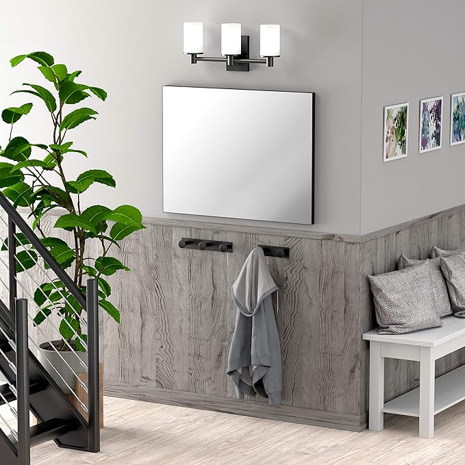 Gatco 1284MX Modern Glam Double Hook, Matte Black/Wall Mounted Two Hooks with 6.50" Mounting Base