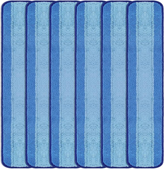 LTWHOME 24 Inch Microfiber Commercial Mop Refill Pads for Wet or Dry Floor Cleaning (Pack of 6)