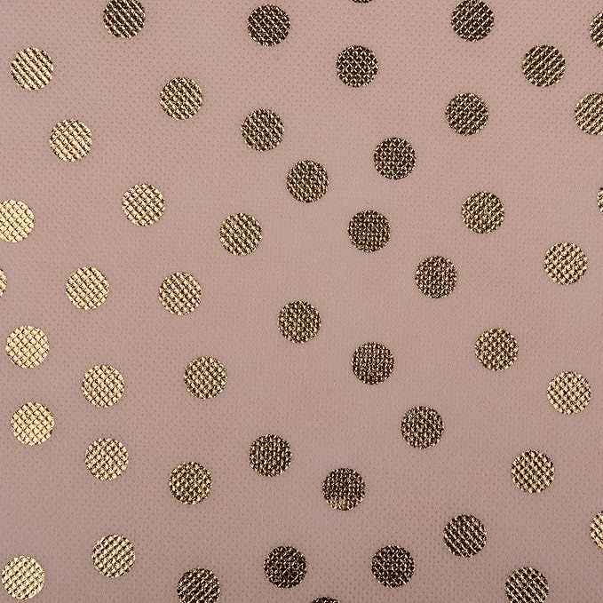 DII Non Woven Polyester Storage Bin, Polka Dot, Pink & Gold, Small Set of 2