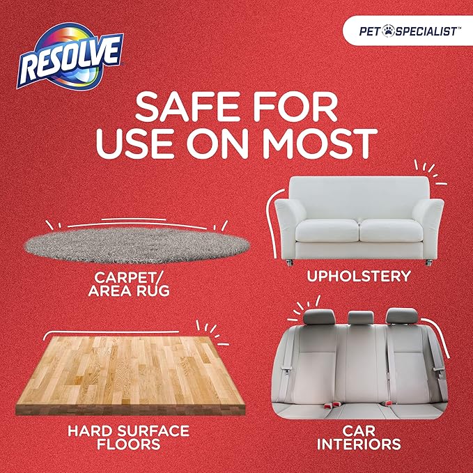 Resolve Pet Specialist Carpet Cleaner, Stain Remover and Odor eliminator, Floor and Upholstery Cleaner, refill for trigger, 60 oz