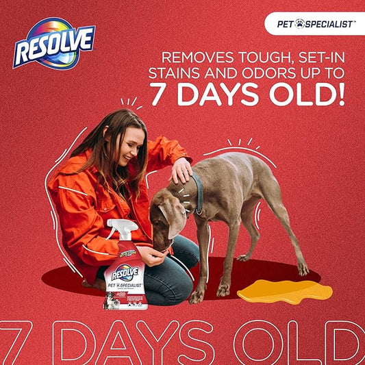 Resolve Pet Specialist Carpet Cleaner, Stain Remover and Odor eliminator, Floor and Upholstery Cleaner, refill for trigger, 60 oz