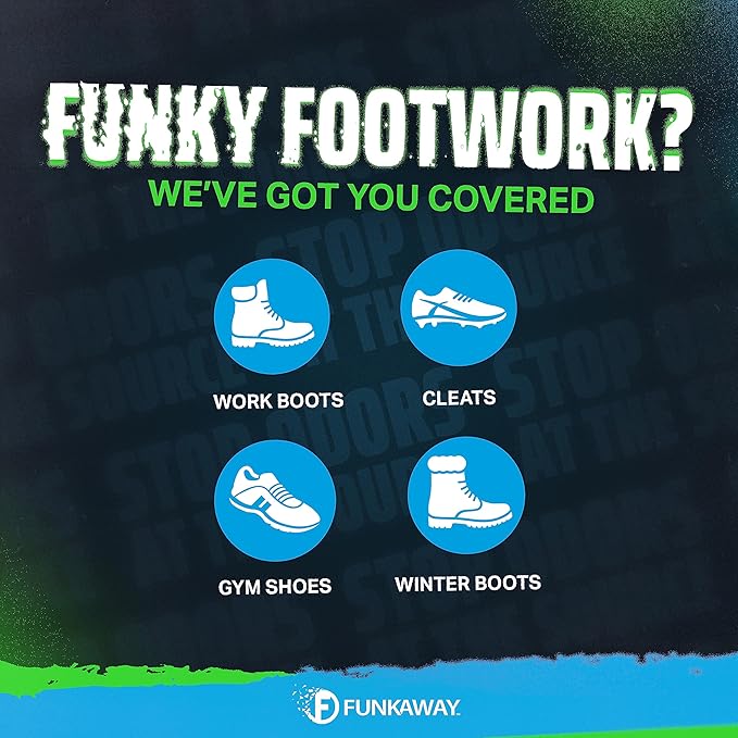 FunkAway Odor Eliminating Spray for Shoes, Skates, Work Boots & More, 8 oz., Extreme Odor Eliminator, Perfect for Stinky Stuff You Can't Put in the Wash